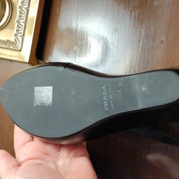 New Without Box Prada Wedge Sandals Size 7.5 - Picture 5 of 6